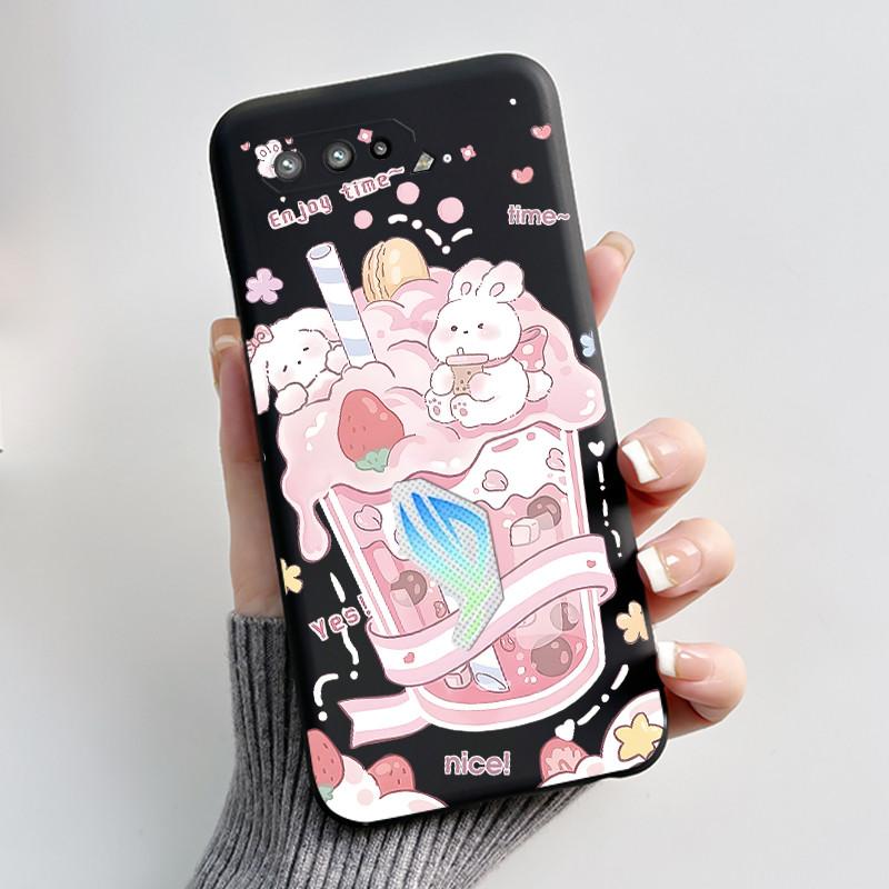 For Asus ROG Phone 5 5s Case Luxury Cute Love Rabbit Funny Soft TPU Silicone Protective Back Cover For Asus Rog 5 5s Phone Case