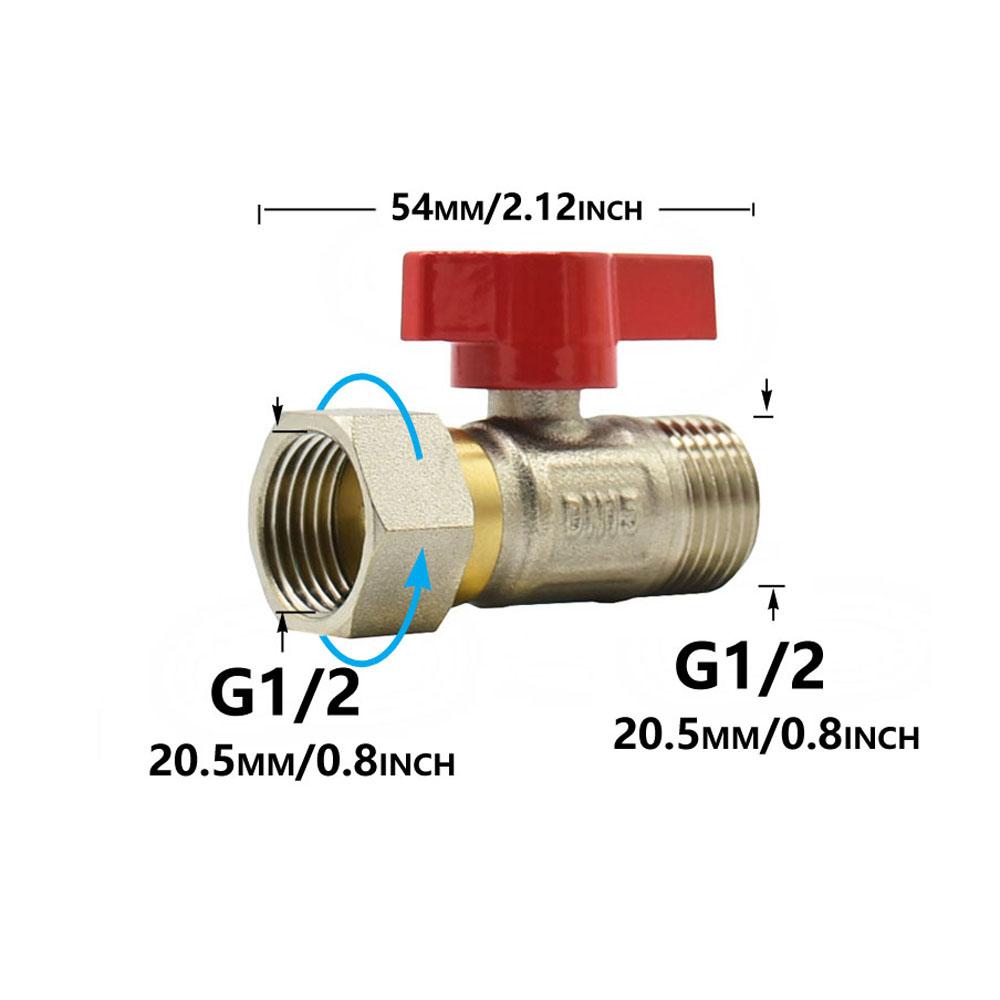 

Brass Thread Connector G1/2 3/4 inch Male Female Valve Copper Threaded Water Pipe Connector Repair Metal Water Pipe Fittings