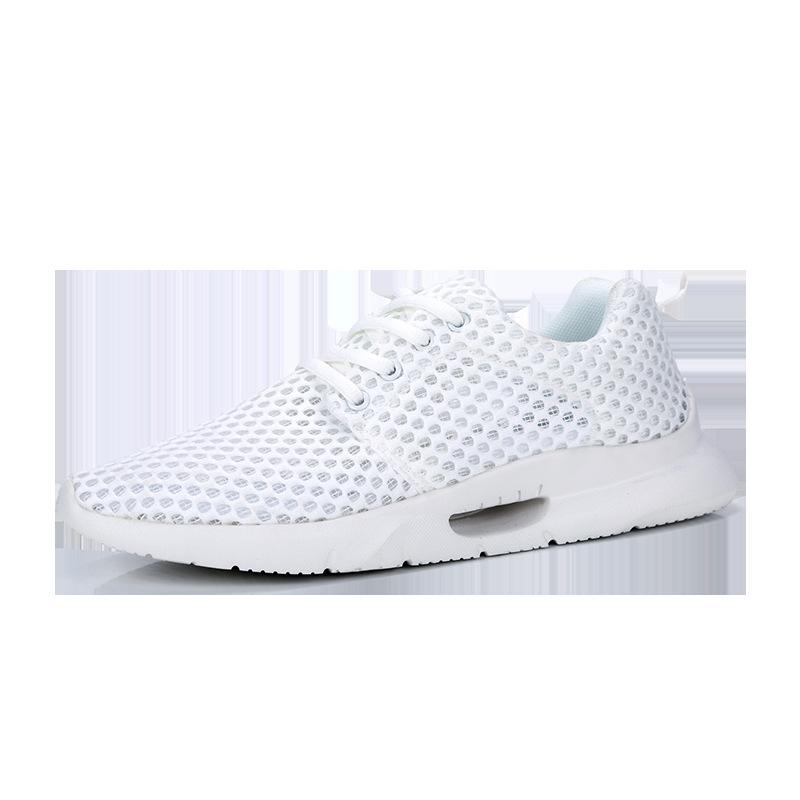 

New summer fly-woven mesh mesh shoes large size men s shoes couple sports shoes spring and autumn light breathable shoes 39 белый