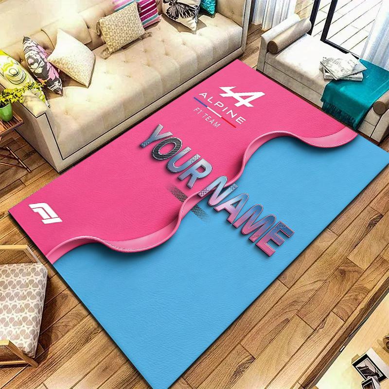 Alpine F1 Custom Name Carpet Rug For Living Room Bedroom Home Sofa Decoration Kids Play Nonslip Floor Mat
