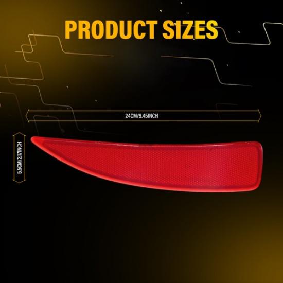 2PCS Left Right Rear Bumper Red Reflector For 2012-2014 Toyota Yaris 52164-52100
