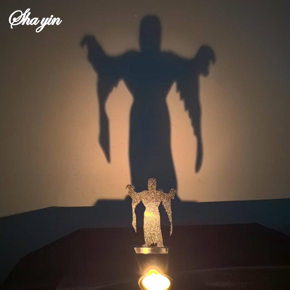 Halloween Candlestick Decoration Set,Pumpkin Skull Ornament,Pumpkin Candle Reflection Candlestick,Indoor Home Party Decoration