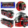 Megadidi Double Decker Bus Metal World Lights Sounds Bus Model
