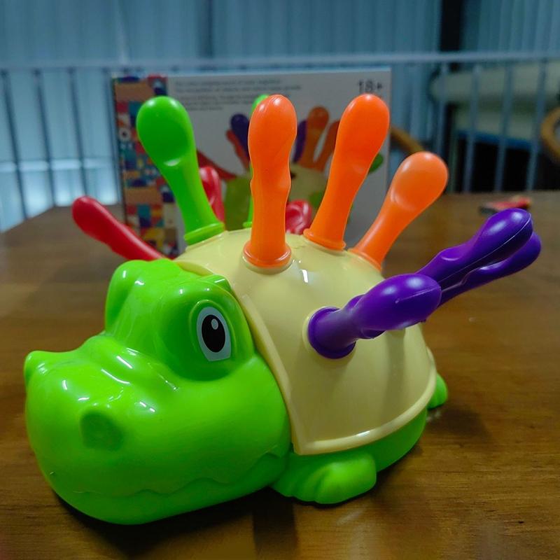 

Раннее развитие ребенка, когнитивное сопоставление цветов, фокусировка, мелкая моторика, головоломка для детей от 0 до 3 лет, игрушка-ежик, крокодил, координация движений рук и глаз crocodile