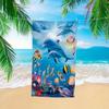 1pc Marine Life Print Beach Towel, Sun Protection Windproof, Ideal for Pool Camping Travel Beach Outdoor Daily Use