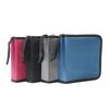 Portable CD DVD Case- 40 Capacity Mercerized Fabric CD Storage Bag Holder with Zipper for Home Car CD DVD Box Bags