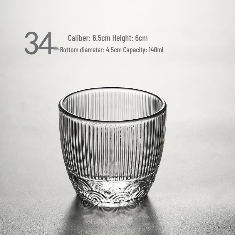 Hammer Pattern High Borosilicate Glass Tea Tasting Cup Standard