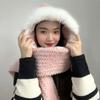 Cozy Date Hood Muffler (Pink)