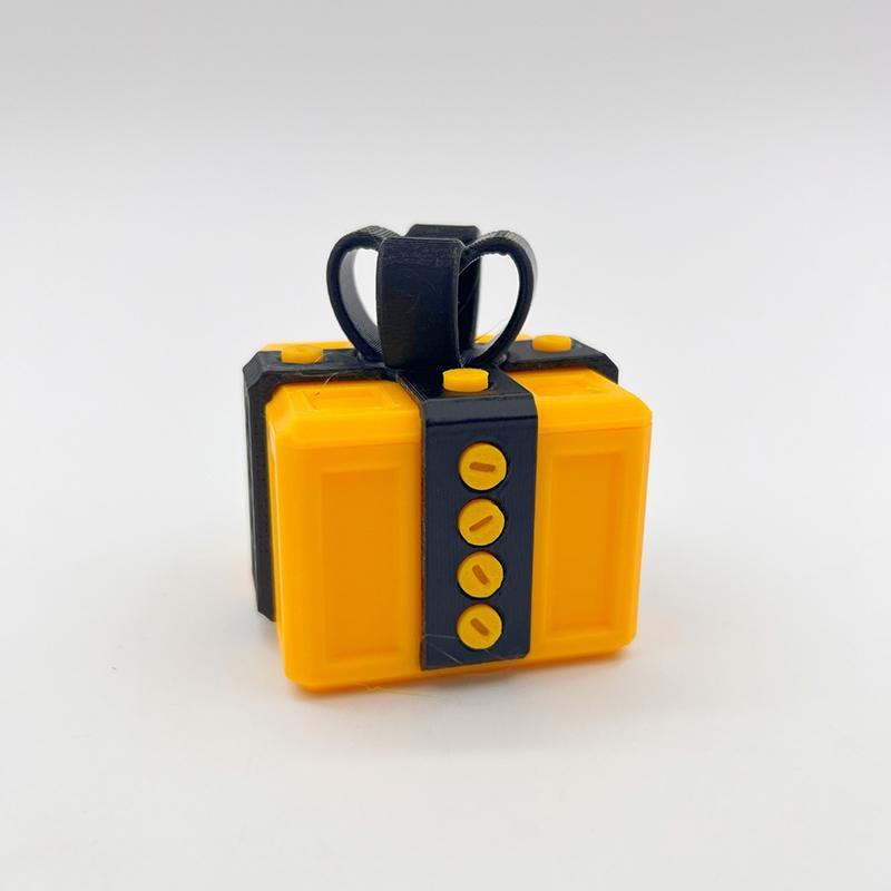 3D printed surprise Christmas box with Christmas atmosphere decorations and ornaments that can be freely twisted and decompresse