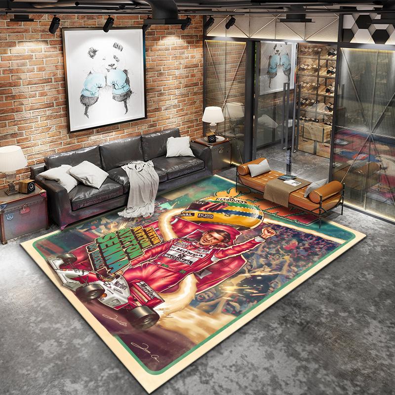Ayrton Senna Carpet Rug for Living Room Bedroom Home Sofa Decoration,Kids play Nonslip Floor Mat