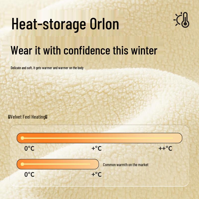 MINISO Men's Fleece-Lined Crew Neck Long Sleeve T-Shirt