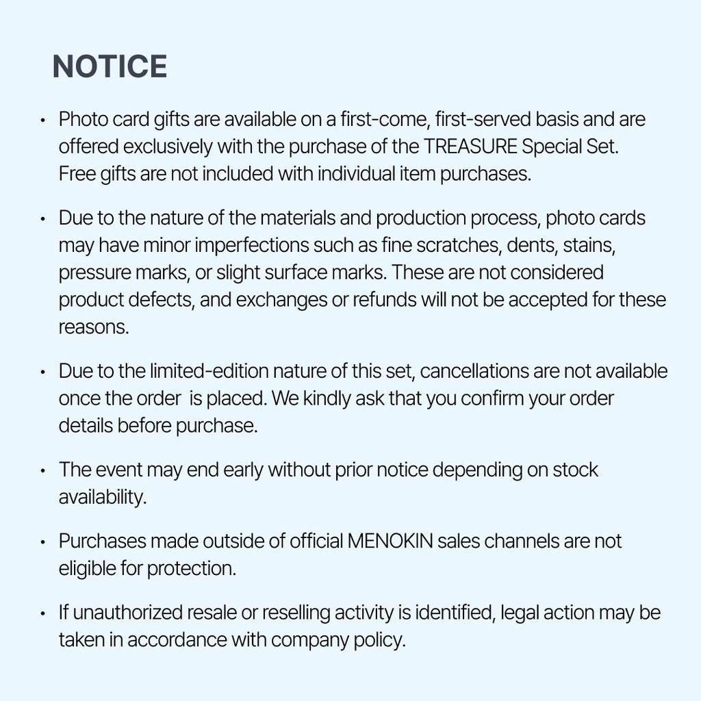 [TREASURE X MENOKIN] 30-Sec Bubble Mask Trio Set + OT10 Photocards & ID Photos (Limited Edition)