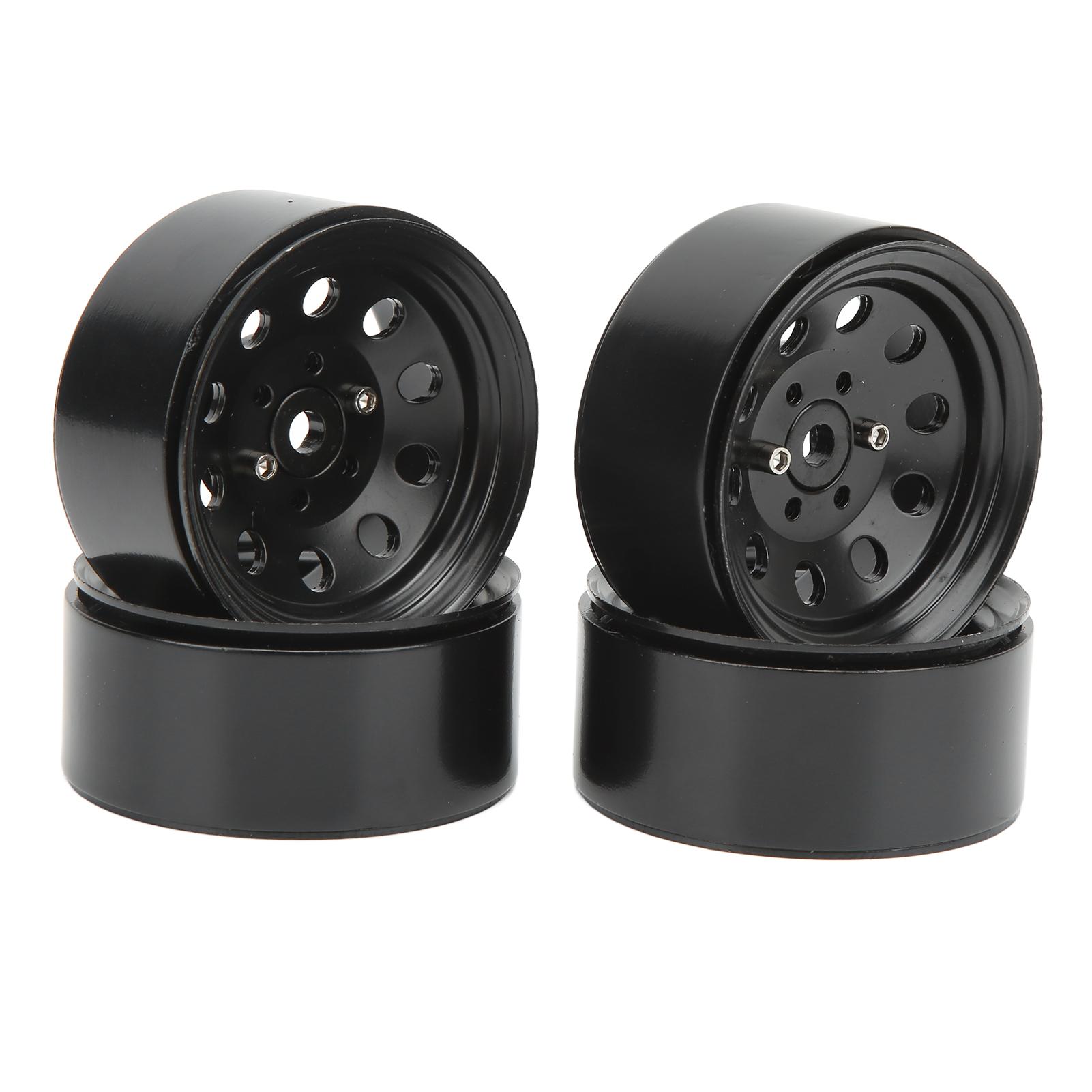 

4 шт. RC Бідлок колісні маточини 1,9 дюйма Залізні Зносостійкі Багаторазові RC Колісні маточини для Заміни Чорні чорний