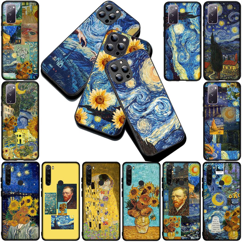 Sunflower Starry Night Van Gogh Phone Cover Case for Motorola Moto Edge 70 60 Fusion NEO Pro G Stylus G56 G96 G04 G05 20 Casing