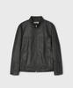 LUNDY Crinkle Leather Jacket - Charcoal