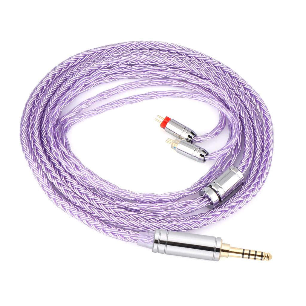 Tripowin Zonie 16 Core Silver Plated Kabel SPCHIFI Upgrade sluchátek a (4,4 mm-0,78 mm2pinový, levandulová)