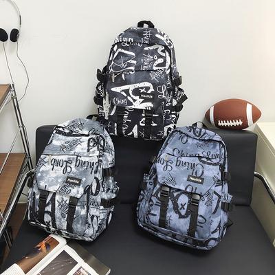 Backpack Female Junior High School Student Graffiti Backpack Men's Premium Large-capacity Multi-layer Student Schoolbag