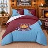Printed 3Pcs Bedding Set West Ham United Football Pattern Bed Sheet Pillowcase For Bedroom Decor
