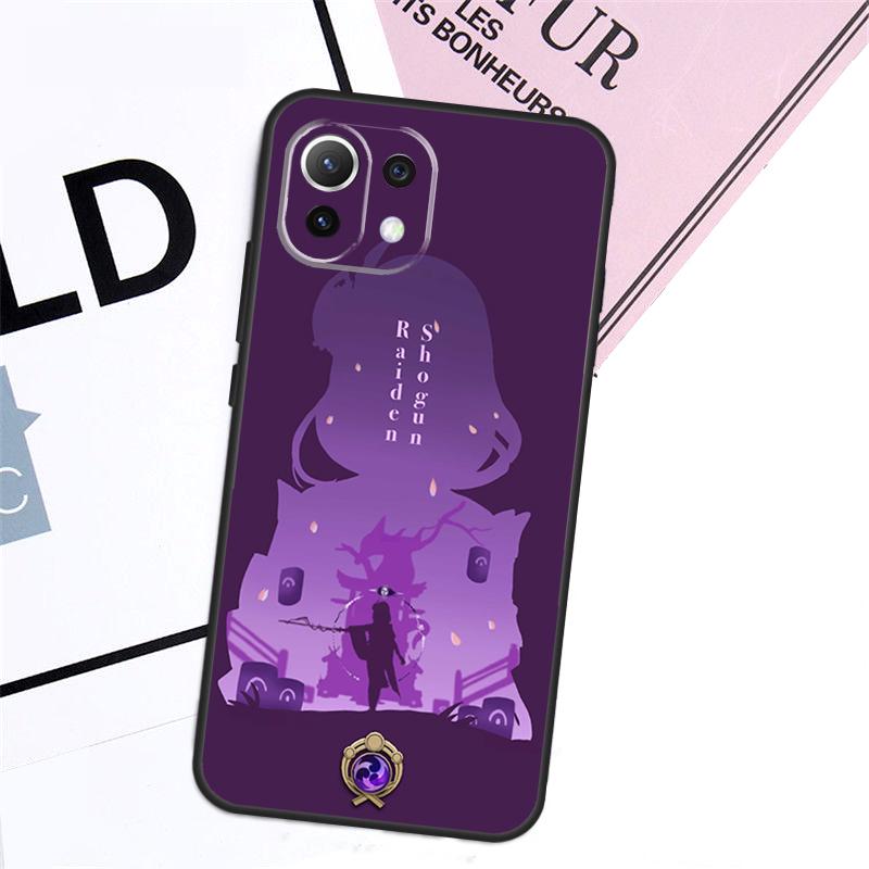 Genshin Impact Raiden Shogun Case For Xiaomi 17 Pro Max 14 15 Ultra 13T 15T 14T Pro POCO X7 Pro X5 X6 F5 F6 F7 F8 Cover