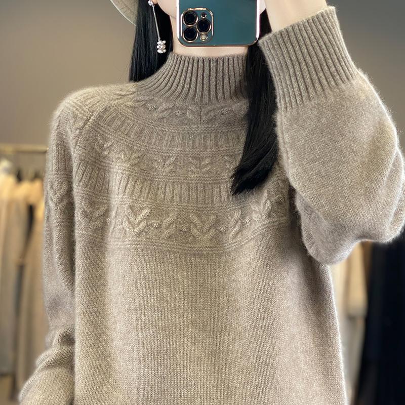 

Женский кашемировый свитер Qinghe кашемир 30% кашемир 70% шерсть женский осенне-зимний кашемировый пуловер мягкий и теплый L коричневый