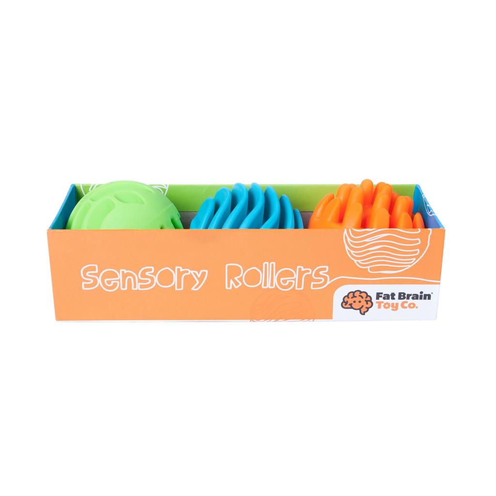 Fat Brain Toys Sensory Roller Balls, 3-Pack, FA161-1, Authentic