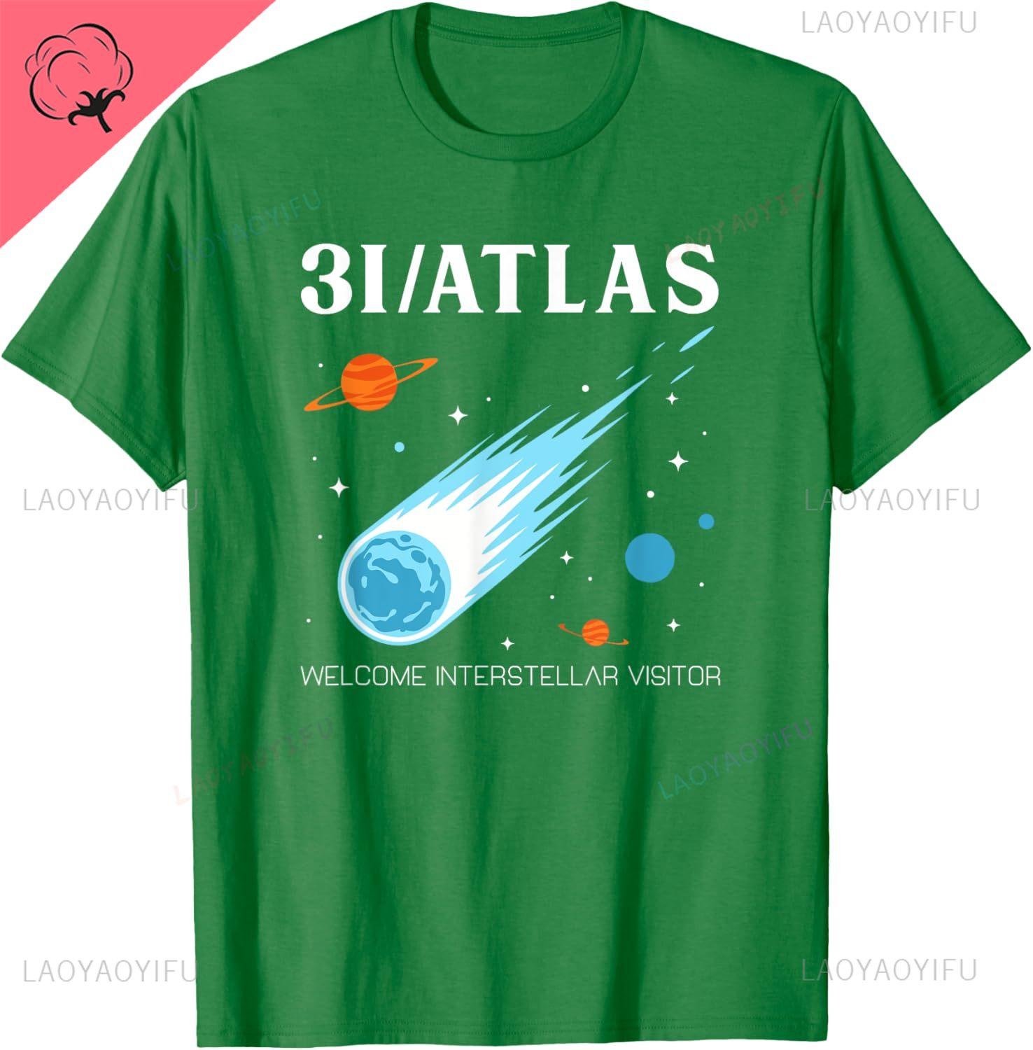 

3IAtlas Interstellar Visitor Comet Space Exploration Art Custom Printed Graphic T Shirts Streetwear Clothing Cotton Tee 4XL