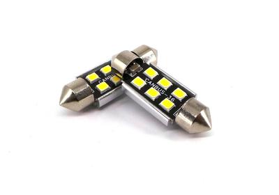 6 Stück LED Birne SV8.5, C5W 12-24V CANBUS 36mm 220lm Off-Road