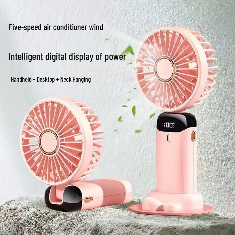 Rechargeable Foldable Quiet Fan with Strong Wind for Dorms and Bedsides