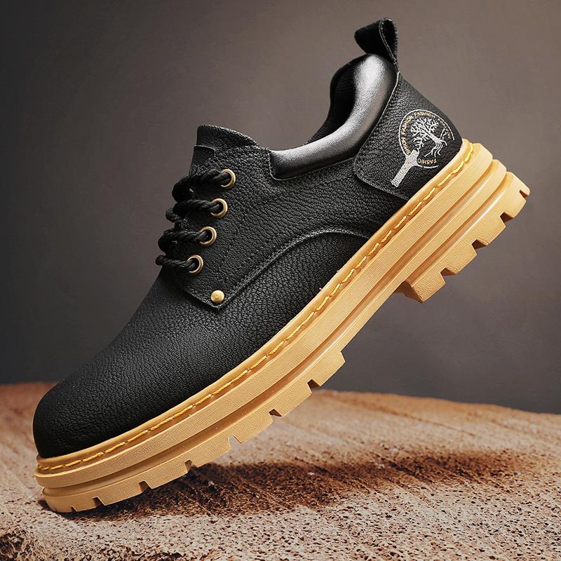 

2024 Новые мужские защитные ботинки для активного отдыха Мужская весенняя низкая рабочая обувь Мужская рабочая обувь с защитой от проколов Ботинки с большой головкой Кожаные ботинки 45