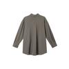 Nike Dri-Fit 24.7 Perfect Stretch Fashion Versatile Polo Long Sleeve Shirt Women Shirts Mineral-Grey Baroque-Brown HQ0237-004
