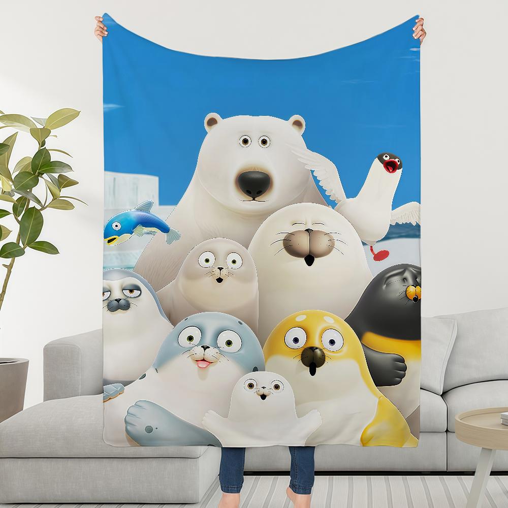 Cartoon Cute S-SealookS Blanket Soft Warm Furry Throw Super Kids Toys Bed Sofa Car Cradle
