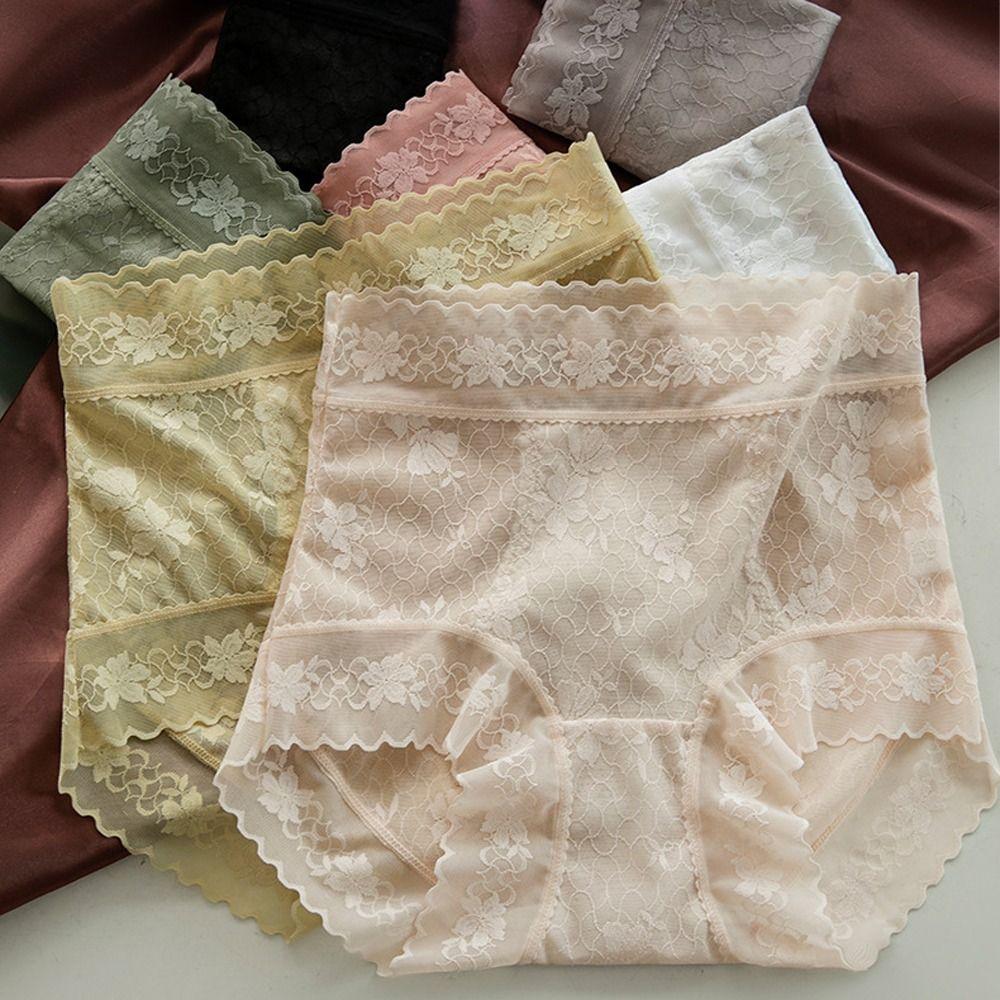 Tummy Control Lace Butt Lifter Briefs High Waist Women Underwear Lace Slimming Shapers  Female
