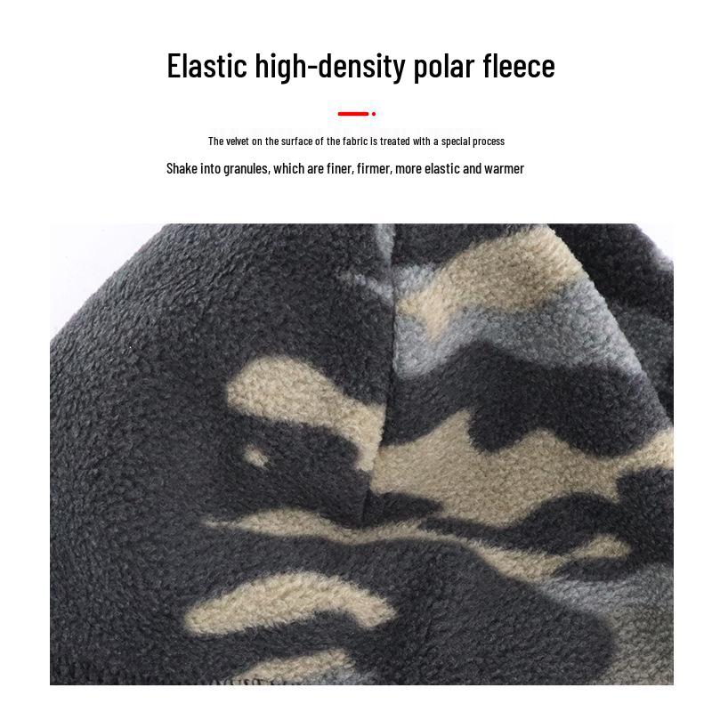 Winter Fleece Camouflage Ski Hat with Ear Protection