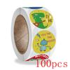 50-500Pcs English Animals Cartoon Stickers For Kids Toys Label School Teacher Reward Sticker 1Inch Pattern Motivational Sticker