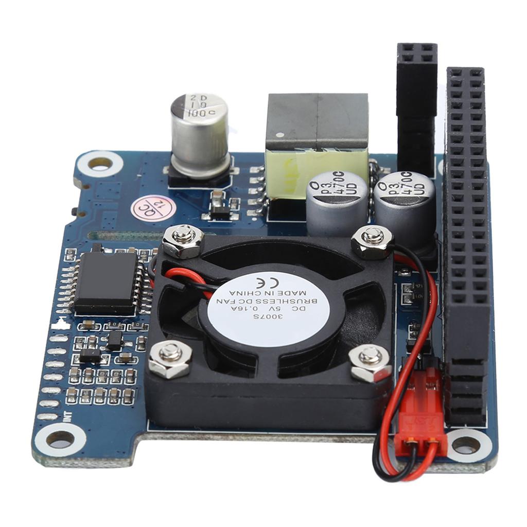 Expansion Board for RPI 4B3B+POE Power Over Ethernet Cooling Module Onboard Fan
