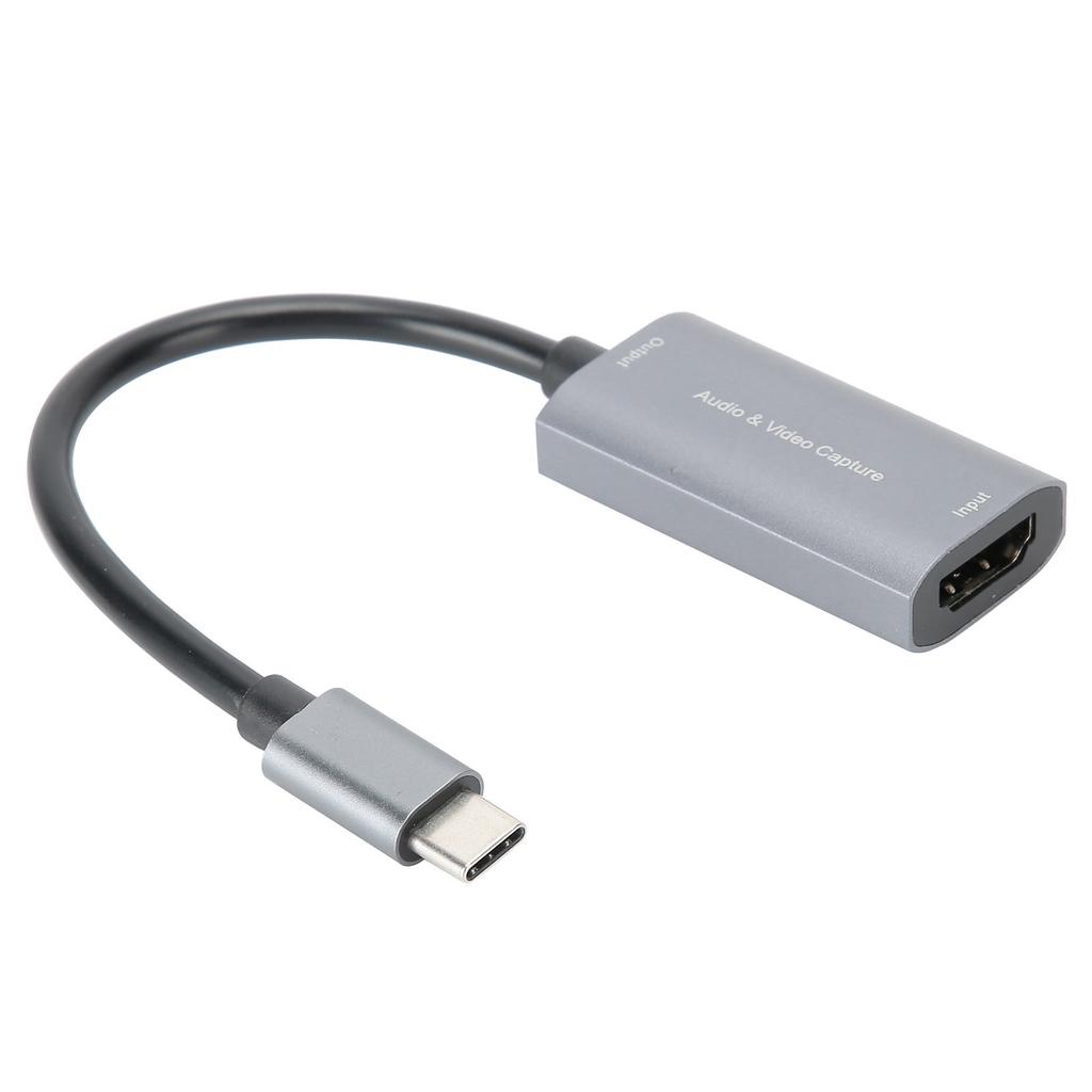 Video Capture Card TYPEC HDMI to TypeC 4K 1080P Game Live Silver Gray Free Drive Z29A
