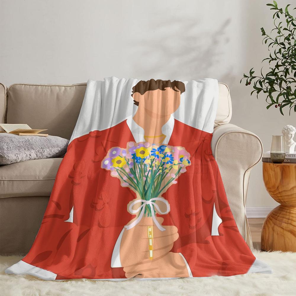 GUOYU Blanket Love Mmalachi Barton  Throw Soft Flannel Throw Summer Blanket Lightweight Cozy Nap Blanket for Sofa Bed Travel