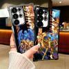 Anime S-Saint S-Seiya Plating Phone Case For Samsung Galaxy S24 S25 FE S26 Edge S23 Ultra S22 S21 Plus S20 Anti-Fall Airabag Cov