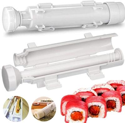 DIY Cylinder Sushi Making Machine Quick Sushi Bazooka Japanese Rolled Rice Meat Mold Rice Ball Mold Kitchen Sushi Tools