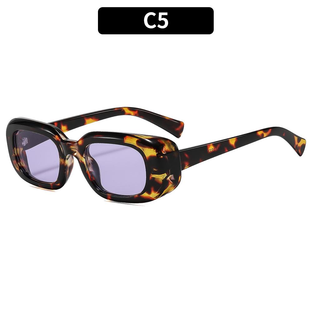 Fashion small frame square UV protection sunglasses, high-end casual plain sunglasses, versatile trendy glasses