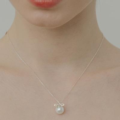 TOU [Silver925] WE030 Ribbon On the Pearl Necklace