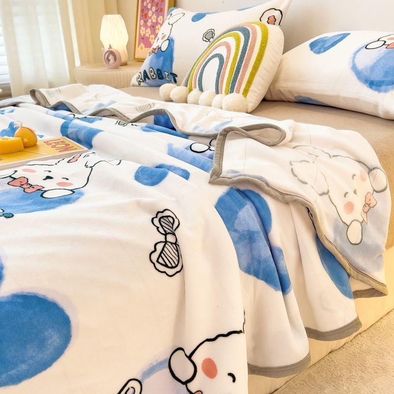 Coral Fleece Blanket Thickened Winter Blanket Bed Sheet Air Conditioning Blanket Nap Office Sofa Cover Blanket