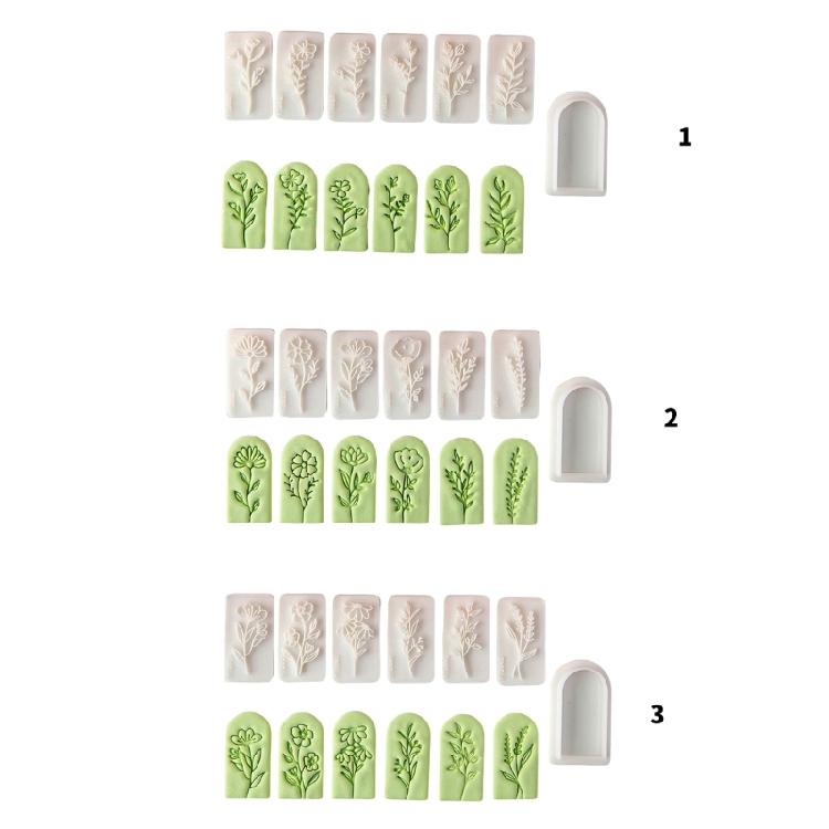 7pcs Polymer Clay Floral Earring Maker Fashion Handmade Ear Accessory Mold Jewelry Making Supplies Home Crafting Kits