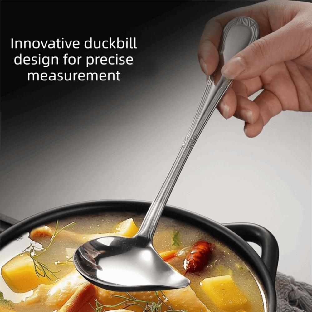 Long Handle Sauce Spoon Duckbill Shape Serving Spoon Duck Mouth Spoon for 2pcs Hot Pot Cooking