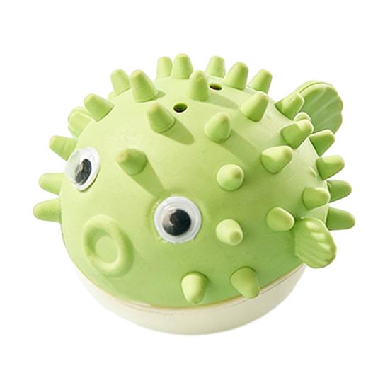 

Ball Cat Toy Pufferfish Ball Toy Rubber Rotatable Lick Interactive Chew Toy Kitten Teething Ball