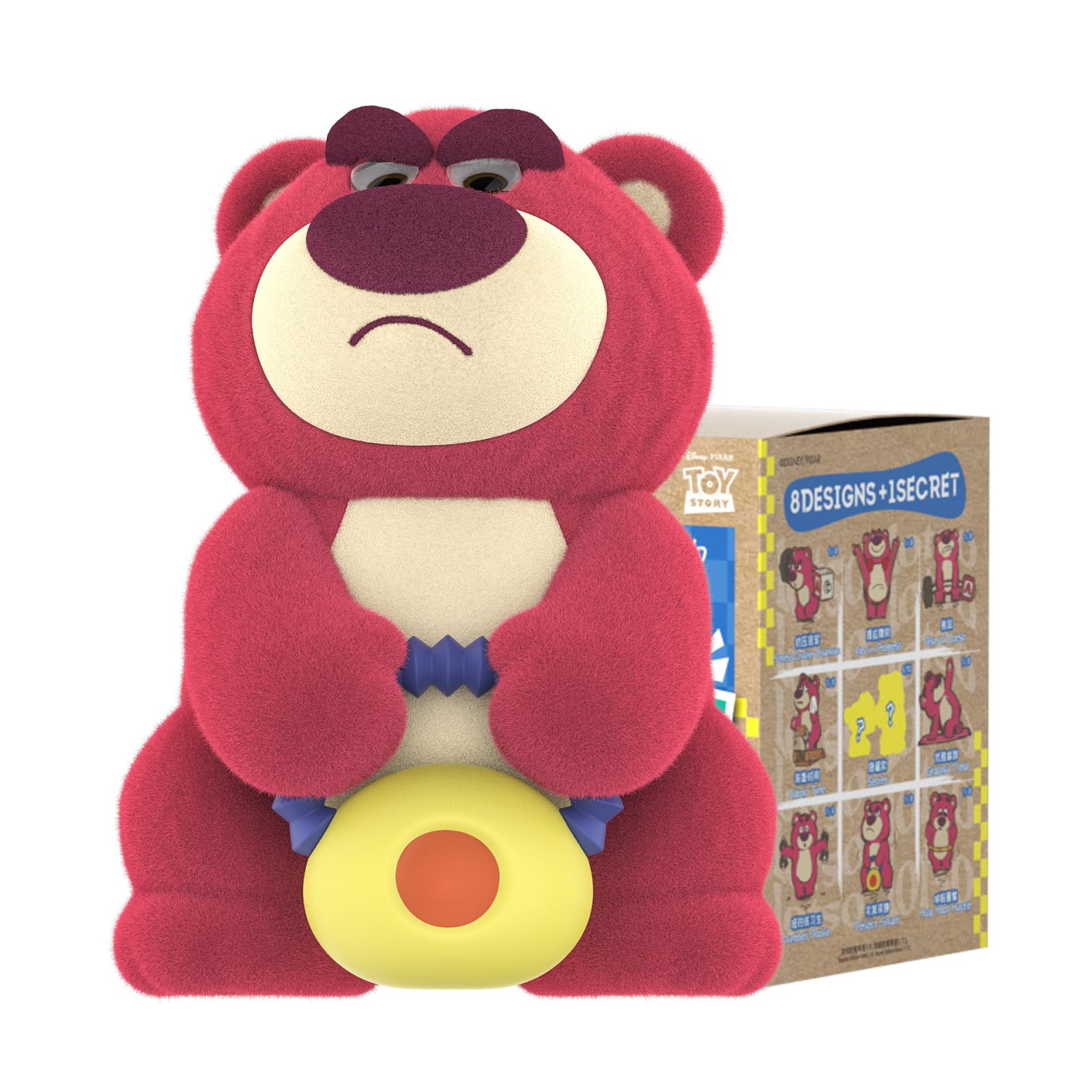 52TOYS BLINDBOX Лотсо Фитнес [Новичок Лотсо по силовым тренировкам] Серия Blind Box Фигурка История игрушек Гачапон Коллекционная игрушка, Предварительно окрашенная, Идеальный подарок
