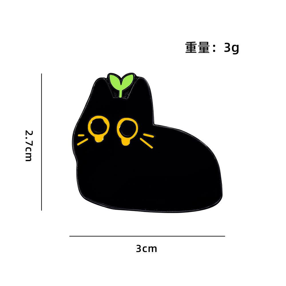 New Little Black Cat Brooch Creative Cute Funny Cartoon Pin Black Cat Badge Clothes Backpack Decoration