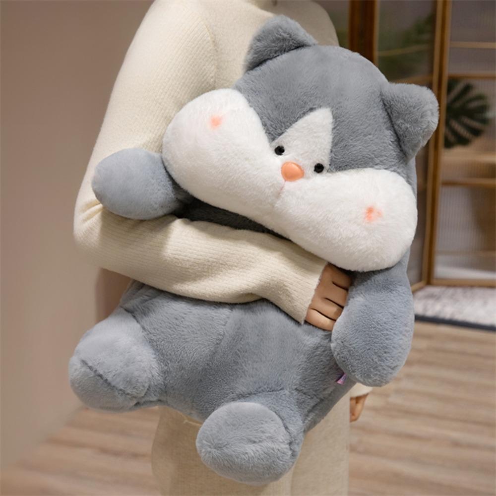 Fluffy Capybara Plush Doll Cartoon Capibara Fluffty Doll Siberian Husky Plush Toy Birthday Gift