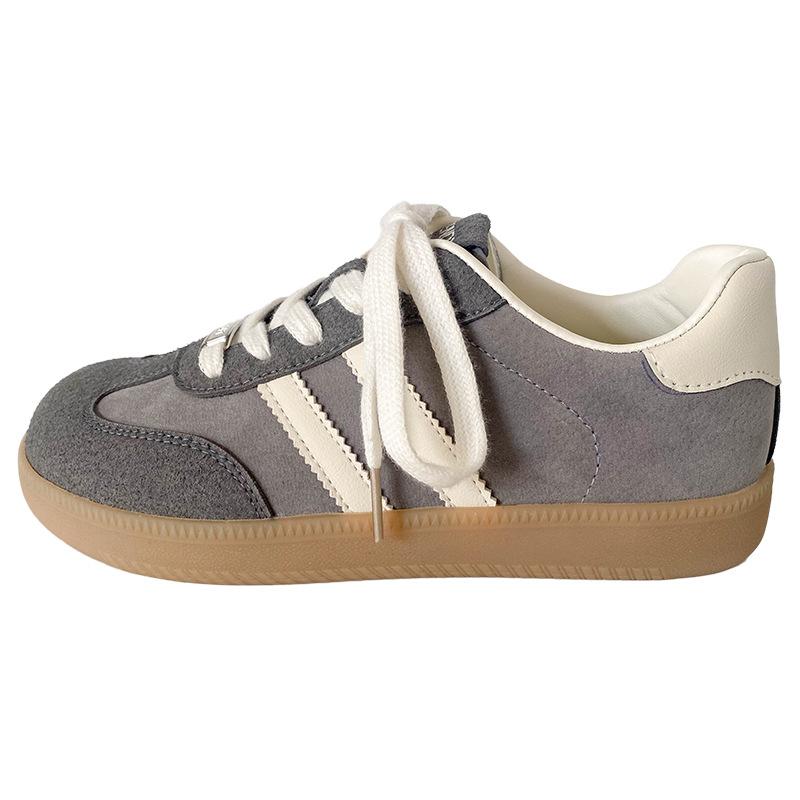 

A9889 latex insole/lightweight Hong Kong style big head German training shoes women s shoes ugly and cute 2025 new spring board shoes casual 40