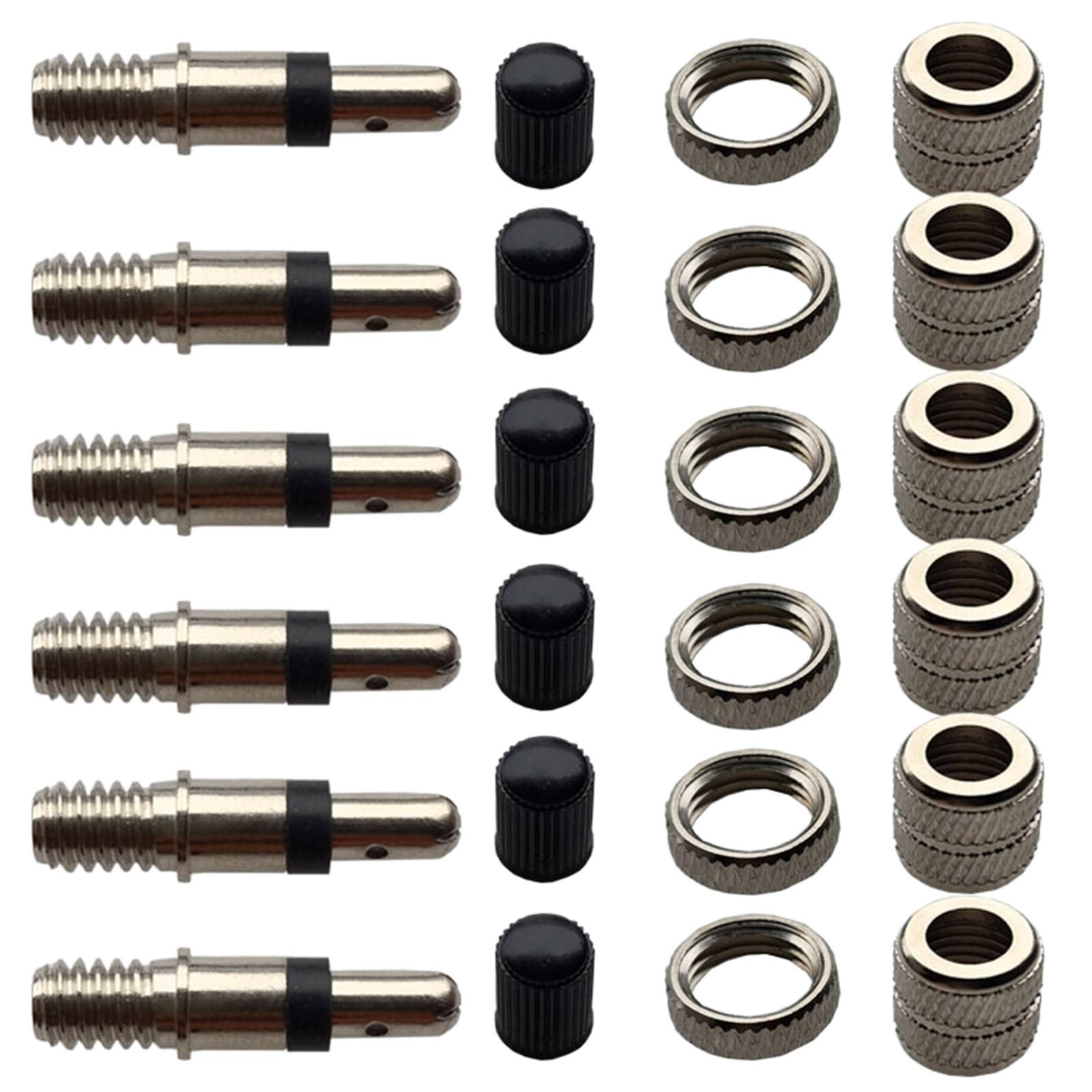 

6Pcs Bike Replacement Cores Valves Stem Replacement Bike Removal Tool Valves Cores Bike Cores Valves Repair Tool Set 1